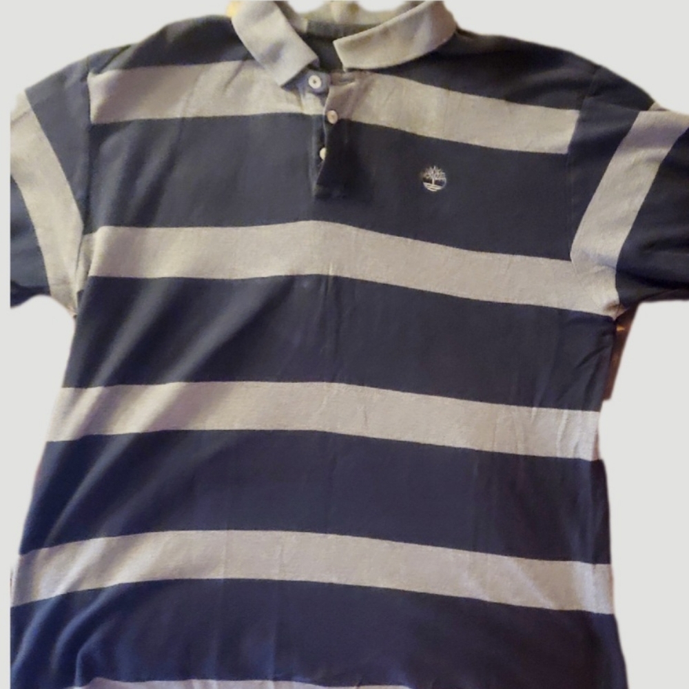 Mens XL Timberland shirt grey and black stripe